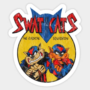 Distressed Swat Kats Sticker